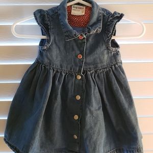 Baby girl denim dress with underwear